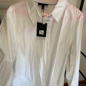 Lane Bryant Crisp White Shirt